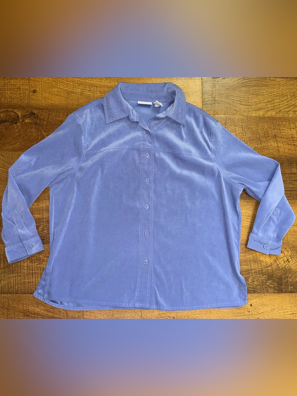 croft & barrow Lavender Button-Down Shirt - Casual Collared Long Sleeve soft
